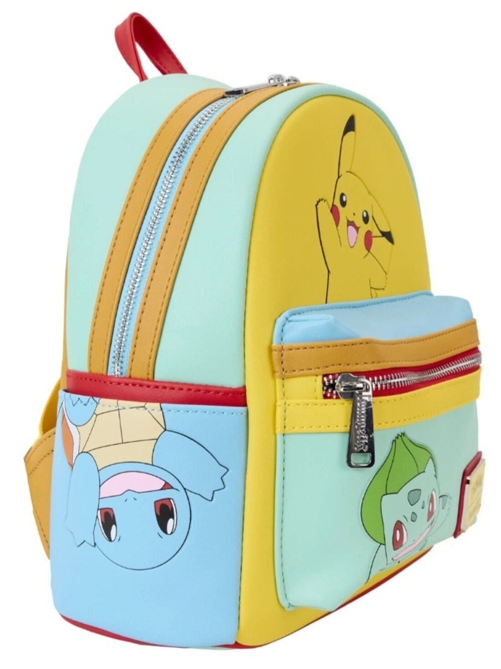 Pokemon Color Block Starters Loungefly Backpack - Picture 3 of 5